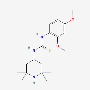 molecular formula C18H29N3O2S B3445649 N-(2,4-dimethoxyphenyl)-N'-(2,2,6,6-tetramethyl-4-piperidinyl)thiourea 