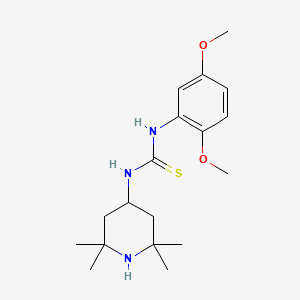 molecular formula C18H29N3O2S B3445654 N-(2,5-dimethoxyphenyl)-N'-(2,2,6,6-tetramethyl-4-piperidinyl)thiourea 