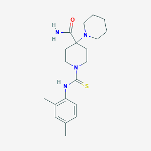 molecular formula C20H30N4OS B3445655 1'-{[(2,4-dimethylphenyl)amino]carbonothioyl}-1,4'-bipiperidine-4'-carboxamide 