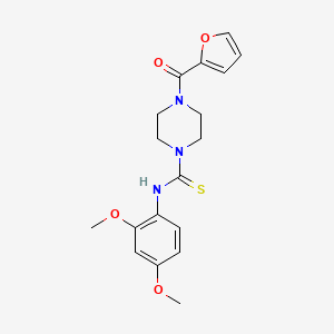 molecular formula C18H21N3O4S B3445657 N-(2,4-dimethoxyphenyl)-4-(2-furoyl)-1-piperazinecarbothioamide 
