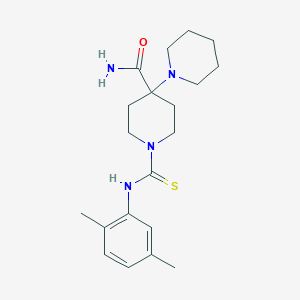 molecular formula C20H30N4OS B3445665 1'-{[(2,5-dimethylphenyl)amino]carbonothioyl}-1,4'-bipiperidine-4'-carboxamide 