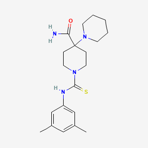 molecular formula C20H30N4OS B3445668 1'-{[(3,5-dimethylphenyl)amino]carbonothioyl}-1,4'-bipiperidine-4'-carboxamide 
