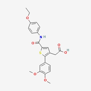 molecular formula C23H23NO6S B3445706 (2-(3,4-dimethoxyphenyl)-5-{[(4-ethoxyphenyl)amino]carbonyl}-3-thienyl)acetic acid 