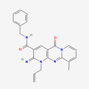 molecular formula C23H21N5O2 B3445756 1-allyl-N-benzyl-2-imino-10-methyl-5-oxo-1,5-dihydro-2H-dipyrido[1,2-a:2',3'-d]pyrimidine-3-carboxamide CAS No. 510761-28-1