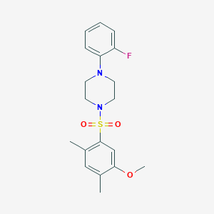 molecular formula C19H23FN2O3S B3445799 1-(2-fluorophenyl)-4-[(5-methoxy-2,4-dimethylphenyl)sulfonyl]piperazine 