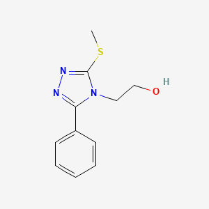 molecular formula C11H13N3OS B3445817 2-[3-(methylthio)-5-phenyl-4H-1,2,4-triazol-4-yl]ethanol 