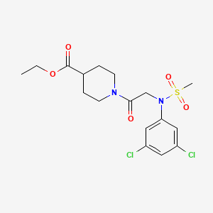 molecular formula C17H22Cl2N2O5S B3445825 ethyl 1-[N-(3,5-dichlorophenyl)-N-(methylsulfonyl)glycyl]-4-piperidinecarboxylate 