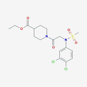 molecular formula C17H22Cl2N2O5S B3445845 ethyl 1-[N-(3,4-dichlorophenyl)-N-(methylsulfonyl)glycyl]-4-piperidinecarboxylate 