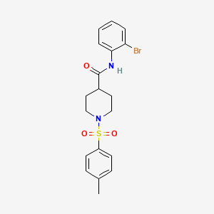 molecular formula C19H21BrN2O3S B3445898 N-(2-bromophenyl)-1-[(4-methylphenyl)sulfonyl]-4-piperidinecarboxamide 