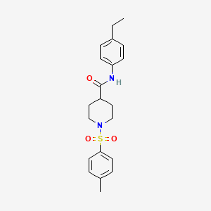 molecular formula C21H26N2O3S B3445914 N-(4-ethylphenyl)-1-[(4-methylphenyl)sulfonyl]-4-piperidinecarboxamide 