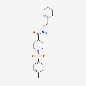 molecular formula C21H30N2O3S B3445925 N-[2-(1-cyclohexen-1-yl)ethyl]-1-[(4-methylphenyl)sulfonyl]-4-piperidinecarboxamide 