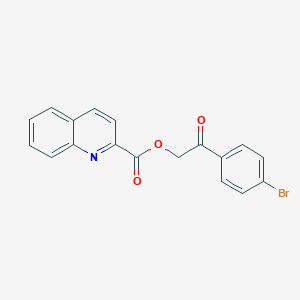 2-(4-Bromophenyl)-2-oxoethyl quinoline-2-carboxylate