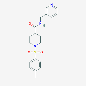 molecular formula C19H23N3O3S B3445939 1-[(4-methylphenyl)sulfonyl]-N-(3-pyridinylmethyl)-4-piperidinecarboxamide 