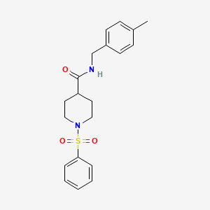 molecular formula C20H24N2O3S B3445951 N-(4-methylbenzyl)-1-(phenylsulfonyl)-4-piperidinecarboxamide 