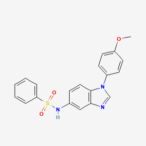 molecular formula C20H17N3O3S B3445966 N-[1-(4-methoxyphenyl)-1H-benzimidazol-5-yl]benzenesulfonamide 