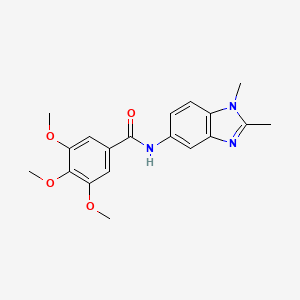 molecular formula C19H21N3O4 B3445970 N-(1,2-dimethyl-1H-benzimidazol-5-yl)-3,4,5-trimethoxybenzamide 