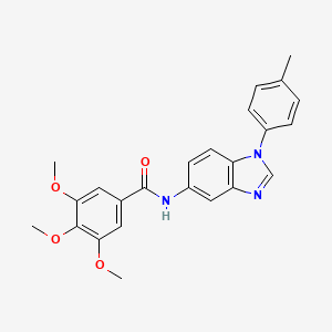 molecular formula C24H23N3O4 B3445975 3,4,5-trimethoxy-N-[1-(4-methylphenyl)-1H-benzimidazol-5-yl]benzamide 