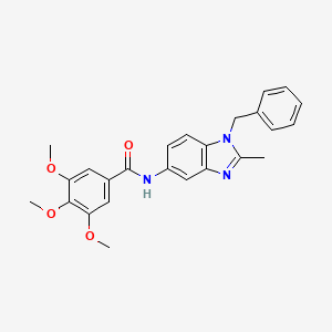 molecular formula C25H25N3O4 B3445977 N-(1-benzyl-2-methyl-1H-benzimidazol-5-yl)-3,4,5-trimethoxybenzamide 