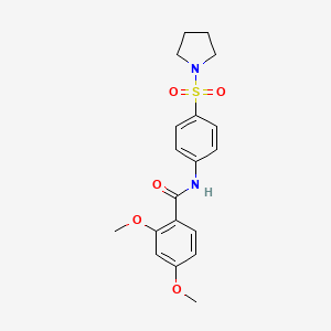 molecular formula C19H22N2O5S B3445995 2,4-dimethoxy-N-[4-(1-pyrrolidinylsulfonyl)phenyl]benzamide 
