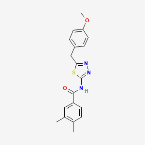 molecular formula C19H19N3O2S B3446003 N-[5-(4-methoxybenzyl)-1,3,4-thiadiazol-2-yl]-3,4-dimethylbenzamide 