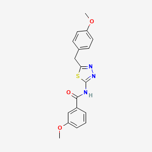 molecular formula C18H17N3O3S B3446009 3-methoxy-N-[5-(4-methoxybenzyl)-1,3,4-thiadiazol-2-yl]benzamide 