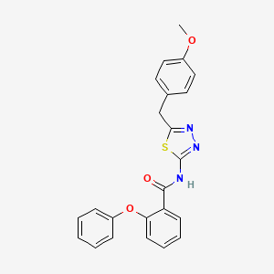 molecular formula C23H19N3O3S B3446043 N-[5-(4-methoxybenzyl)-1,3,4-thiadiazol-2-yl]-2-phenoxybenzamide 