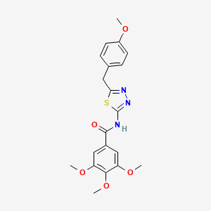 molecular formula C20H21N3O5S B3446084 3,4,5-trimethoxy-N-[5-(4-methoxybenzyl)-1,3,4-thiadiazol-2-yl]benzamide 