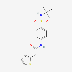 molecular formula C16H20N2O3S2 B3446089 N-{4-[(tert-butylamino)sulfonyl]phenyl}-2-(2-thienyl)acetamide 
