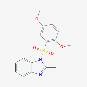 molecular formula C16H16N2O4S B344609 1-[(2,5-Dimethoxyphenyl)sulfonyl]-2-methyl-1H-benzimidazole CAS No. 332021-84-8