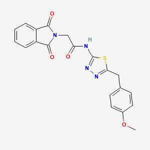 molecular formula C20H16N4O4S B3446100 2-(1,3-dioxo-1,3-dihydro-2H-isoindol-2-yl)-N-[5-(4-methoxybenzyl)-1,3,4-thiadiazol-2-yl]acetamide 