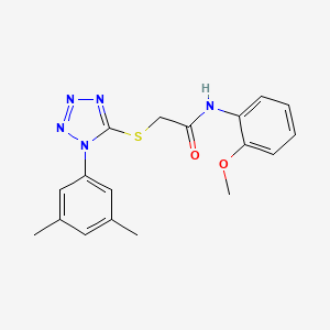 molecular formula C18H19N5O2S B3446144 2-{[1-(3,5-dimethylphenyl)-1H-tetrazol-5-yl]thio}-N-(2-methoxyphenyl)acetamide 