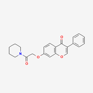 molecular formula C22H21NO4 B3446169 7-[2-oxo-2-(1-piperidinyl)ethoxy]-3-phenyl-4H-chromen-4-one 