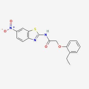 molecular formula C17H15N3O4S B3446186 2-(2-ethylphenoxy)-N-(6-nitro-1,3-benzothiazol-2-yl)acetamide 