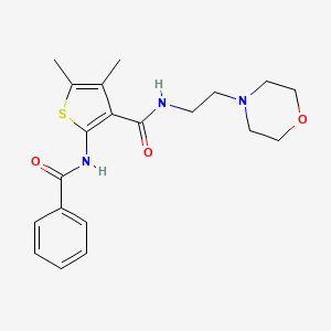 molecular formula C20H25N3O3S B3446190 2-(benzoylamino)-4,5-dimethyl-N-[2-(4-morpholinyl)ethyl]-3-thiophenecarboxamide 
