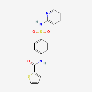 molecular formula C16H13N3O3S2 B3446191 N-{4-[(2-pyridinylamino)sulfonyl]phenyl}-2-thiophenecarboxamide 