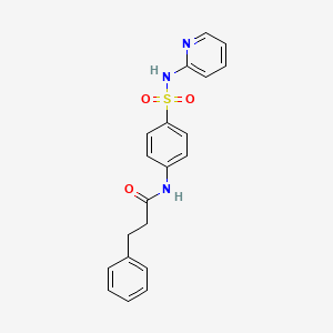 molecular formula C20H19N3O3S B3446197 3-phenyl-N-{4-[(2-pyridinylamino)sulfonyl]phenyl}propanamide 