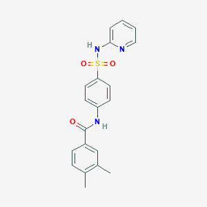 molecular formula C20H19N3O3S B3446207 3,4-dimethyl-N-{4-[(2-pyridinylamino)sulfonyl]phenyl}benzamide 