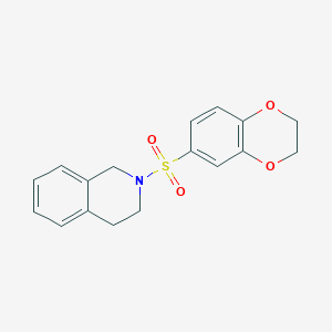 molecular formula C17H17NO4S B344622 2-(2,3-Dihydro-1,4-benzodioxin-6-ylsulfonyl)-1,2,3,4-tetrahydroisoquinoline CAS No. 409354-92-3