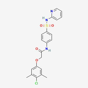 molecular formula C21H20ClN3O4S B3446234 2-(4-chloro-3,5-dimethylphenoxy)-N-{4-[(2-pyridinylamino)sulfonyl]phenyl}acetamide 