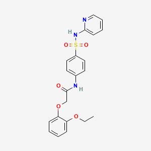 molecular formula C21H21N3O5S B3446248 2-(2-ethoxyphenoxy)-N-{4-[(2-pyridinylamino)sulfonyl]phenyl}acetamide 