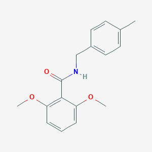molecular formula C17H19NO3 B344625 2,6-dimethoxy-N-(4-methylbenzyl)benzamide CAS No. 321531-82-2