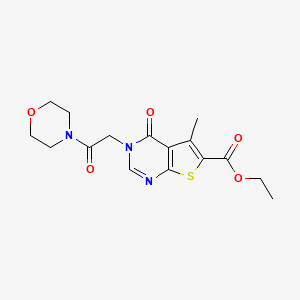 molecular formula C16H19N3O5S B3446274 ethyl 5-methyl-3-[2-(4-morpholinyl)-2-oxoethyl]-4-oxo-3,4-dihydrothieno[2,3-d]pyrimidine-6-carboxylate 