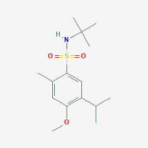 molecular formula C15H25NO3S B344629 Benzenesulfonamide, N-(1,1-dimethylethyl)-4-methoxy-2-methyl-5-(1-methylethyl)- CAS No. 728030-20-4