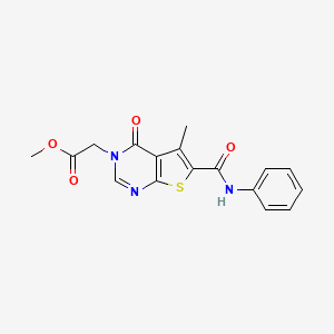 molecular formula C17H15N3O4S B3446295 methyl [6-(anilinocarbonyl)-5-methyl-4-oxothieno[2,3-d]pyrimidin-3(4H)-yl]acetate 