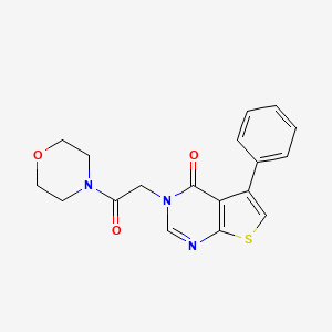 molecular formula C18H17N3O3S B3446327 3-[2-(4-morpholinyl)-2-oxoethyl]-5-phenylthieno[2,3-d]pyrimidin-4(3H)-one 
