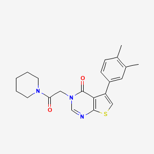 molecular formula C21H23N3O2S B3446338 5-(3,4-dimethylphenyl)-3-[2-oxo-2-(1-piperidinyl)ethyl]thieno[2,3-d]pyrimidin-4(3H)-one 