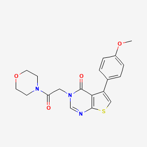 molecular formula C19H19N3O4S B3446341 5-(4-methoxyphenyl)-3-[2-(4-morpholinyl)-2-oxoethyl]thieno[2,3-d]pyrimidin-4(3H)-one 