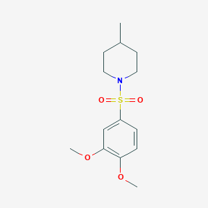molecular formula C14H21NO4S B344635 1-[(3,4-Dimethoxyphenyl)sulfonyl]-4-methylpiperidine CAS No. 313960-96-2