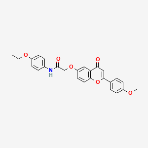 molecular formula C26H23NO6 B3446362 N-(4-ethoxyphenyl)-2-{[2-(4-methoxyphenyl)-4-oxo-4H-chromen-6-yl]oxy}acetamide 