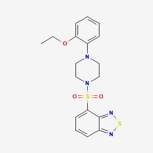 molecular formula C18H20N4O3S2 B3446376 4-{[4-(2-ethoxyphenyl)-1-piperazinyl]sulfonyl}-2,1,3-benzothiadiazole 